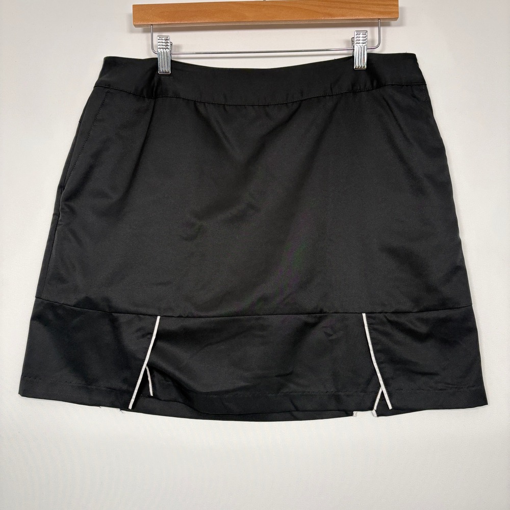 Adidas Womens Golf Skort Sz 12 Black ClimaCool Athletic Activewear Skirt Tennis